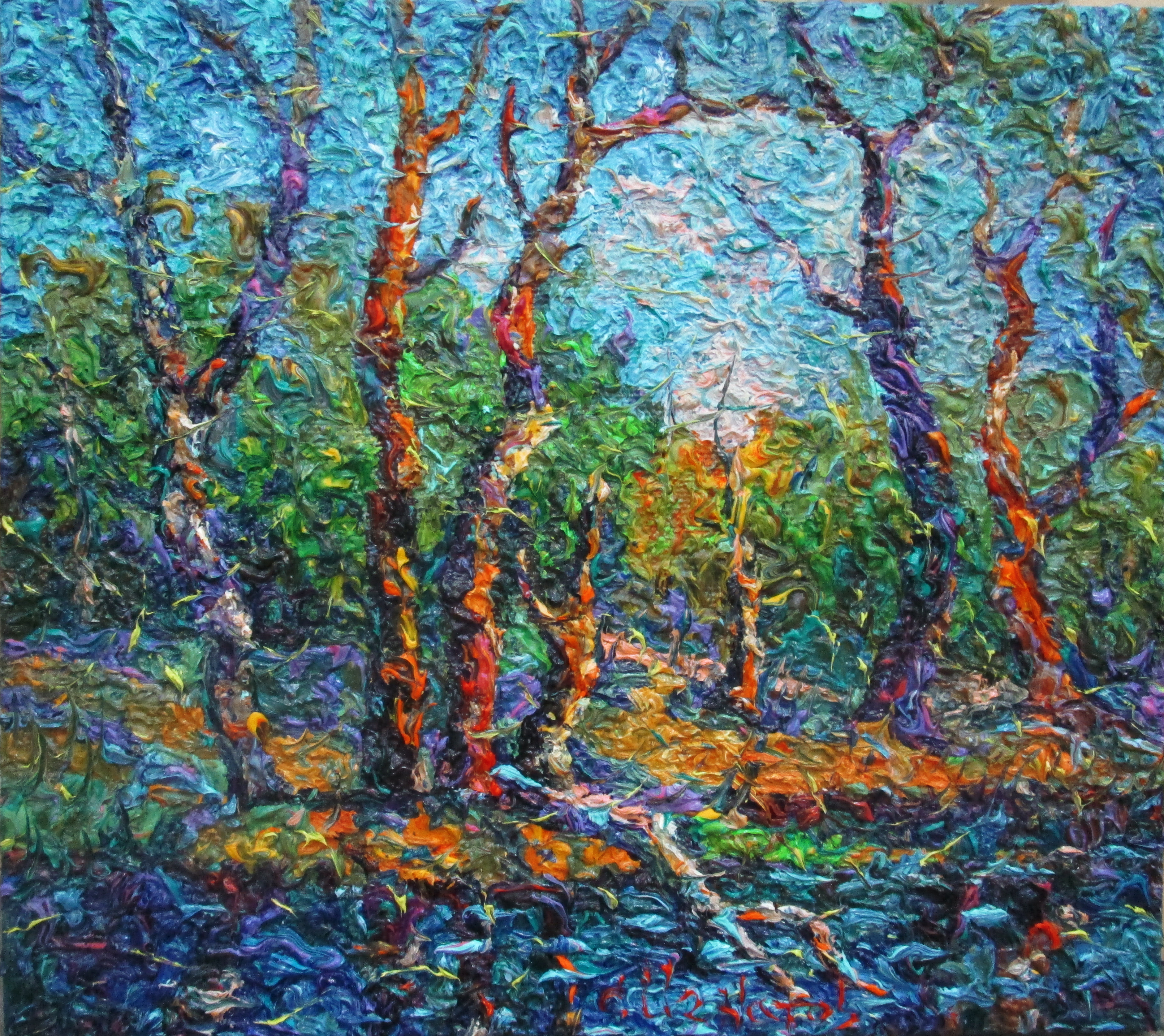 Поэзия в красном, х.м., 40х50, 2018