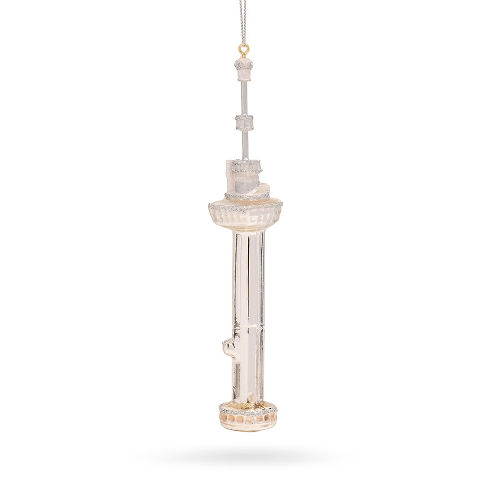 Thumbnail: Kerstbal Euromast zilver