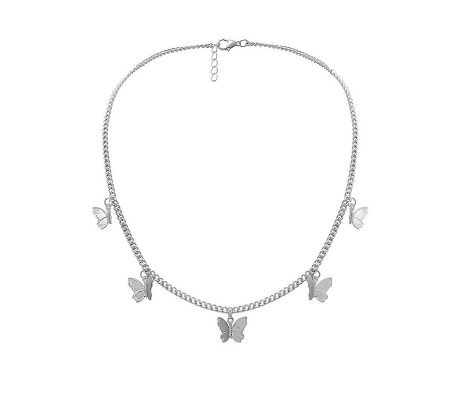 Thumbnail: Silver Butterfly Necklace