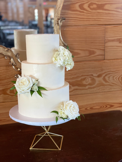 Three Tier Floral Wedding Cake