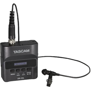 black tascam recorder