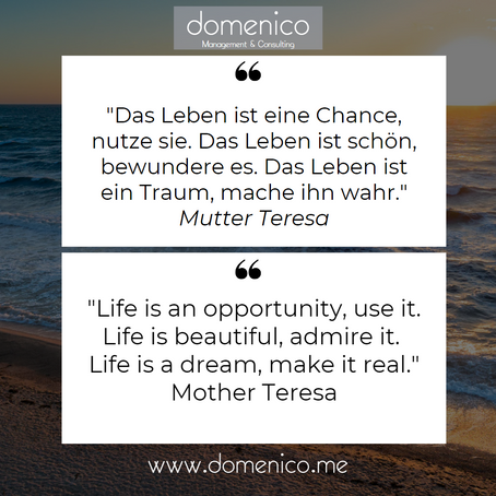 Das Leben ist eine Chance...