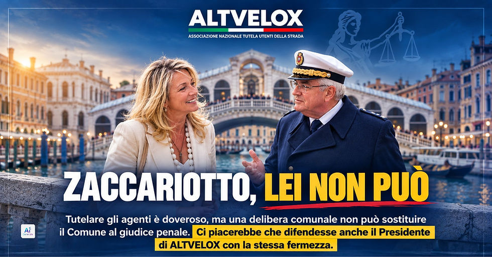 Tolleranza zero verso chi offende gli agenti». ma quando il Comandante della Polizia Locale definisce pubblicamente il Presidente di ALTVELOX