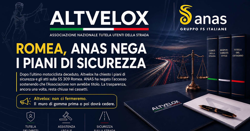 Romea morti sulla strada e documenti chiusi nei cassetti: per ANAS la sicurezza si proclama, ma non si mostra.