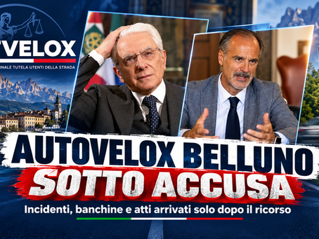 Belluno, autovelox autorizzati con quali prove? Il ricorso ALTVELOX mette in discussione incidenti, banchine e istruttoria prefettizia