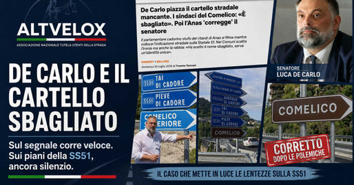 De Carlo eroe della freccia: il Comelico ha il cartello ma la SS51 aspetta ancora il Piano di sicurezza.