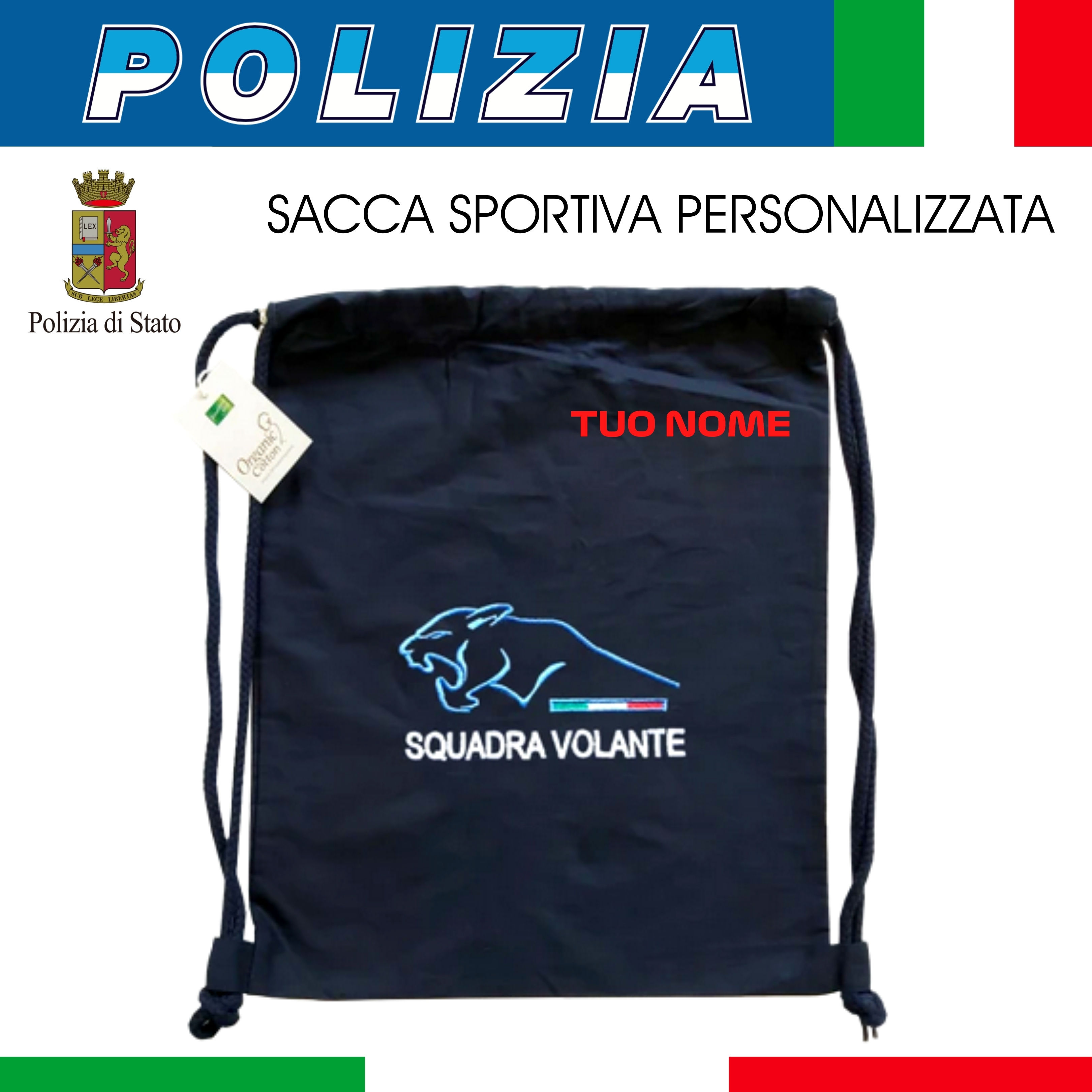SACCA SPORTIVA POLIZIA DI STATO - PERSONALIZZATA