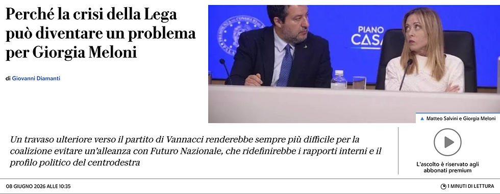 Salvini firma il decreto in un momento di forte crisi per il suo partito