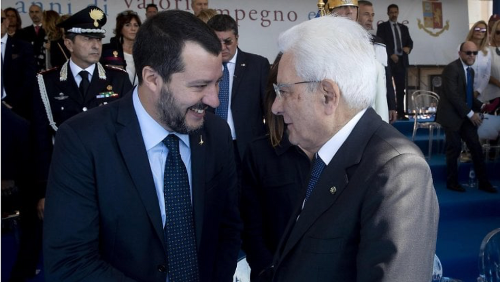 Il Presidente Mattarella e il Ministro Salvini
