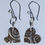 Thumbnail: Silver heart dangle earrings