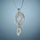 Thumbnail: Silver metal clay pendant necklace on 18" sterling chain