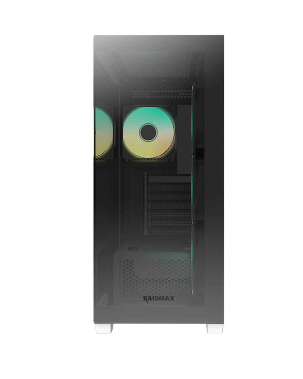 الصورة المصغرة: BOITIER RAIDMAX I800 CHROME WHITE 4X FAN ARGB