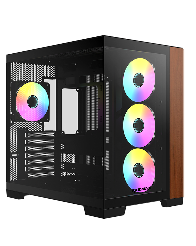 BOITEIR GAMER RAIDMAX I610 WOOD 4X FAN ARGB