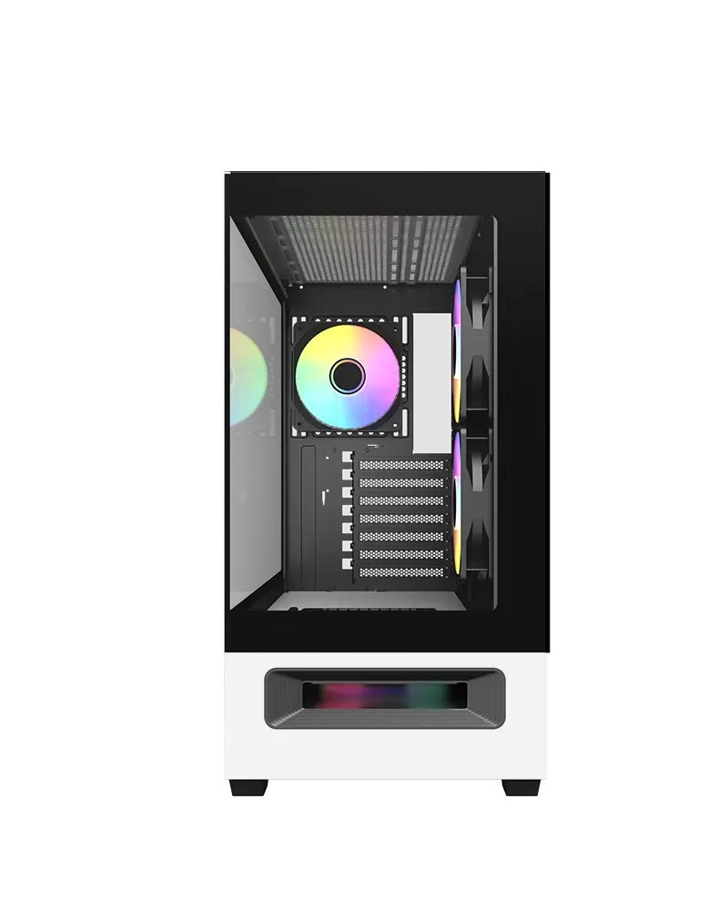 Thumbnail: BOITIER RAIDMAX H200 WHITE 5X FAN ARGB +CONTROLEUR