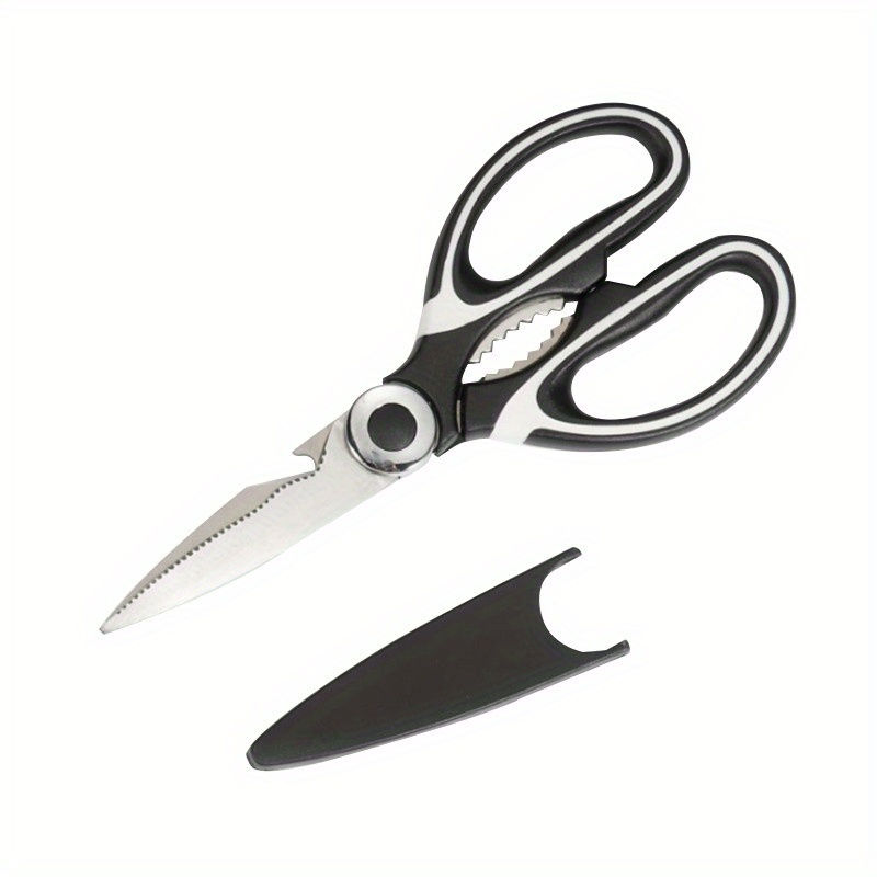 1 Durable Stainless Steel Kitchen Shears, Multi-Purpose Food Scissors for Fish, 