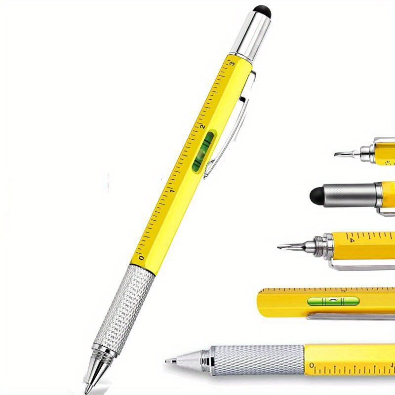 Thumbnail: GOXAWEE 1/3/10pcs 6-in-1 multifunctional pen set, Men's gift-stylus, ruler, leve