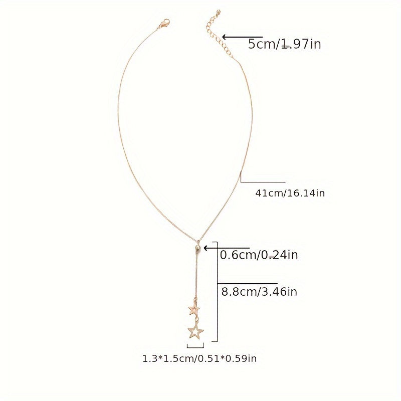 Thumbnail: Simple Chic Y-Necklace, Monochrome Circle Alloy Clavicle Necklace for Women, Rod