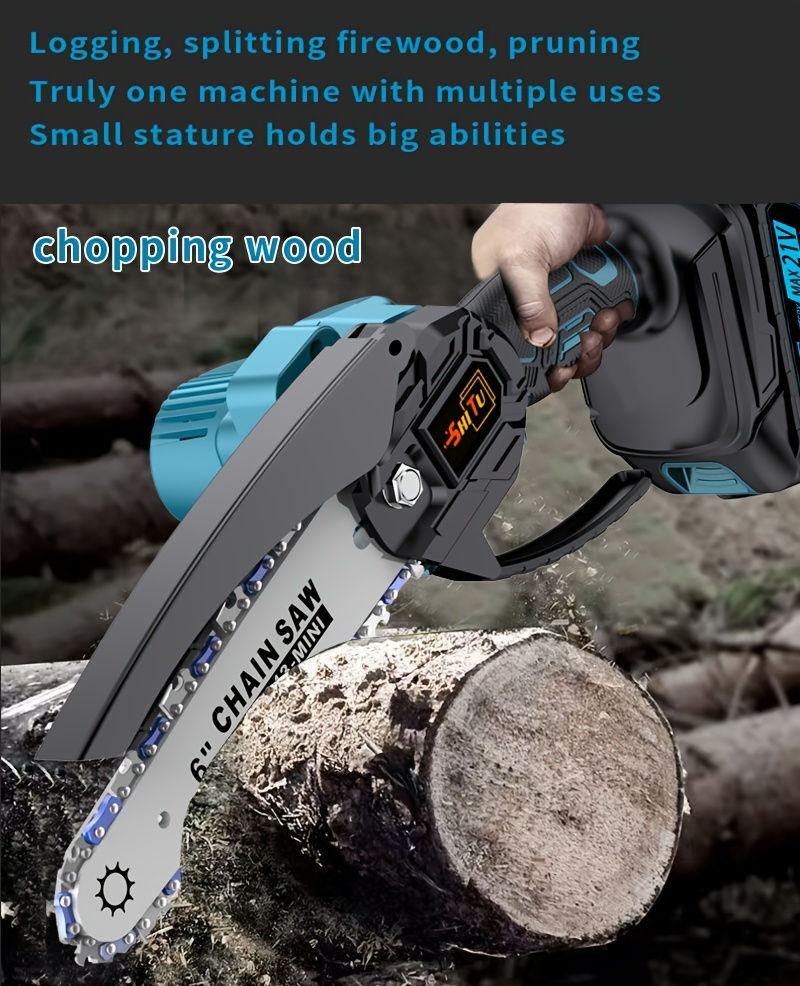 Thumbnail: Mini ChainsawCordless, Lightweight & Portable Handheld Electric Tree Cutter