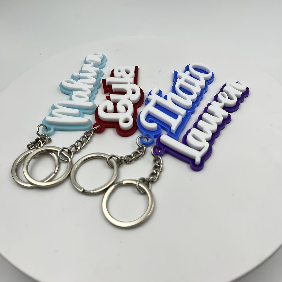 Thumbnail: [Dopamine colored | acrylic] Dopamine colored 1pc acrylic 3D name keychain | Lla