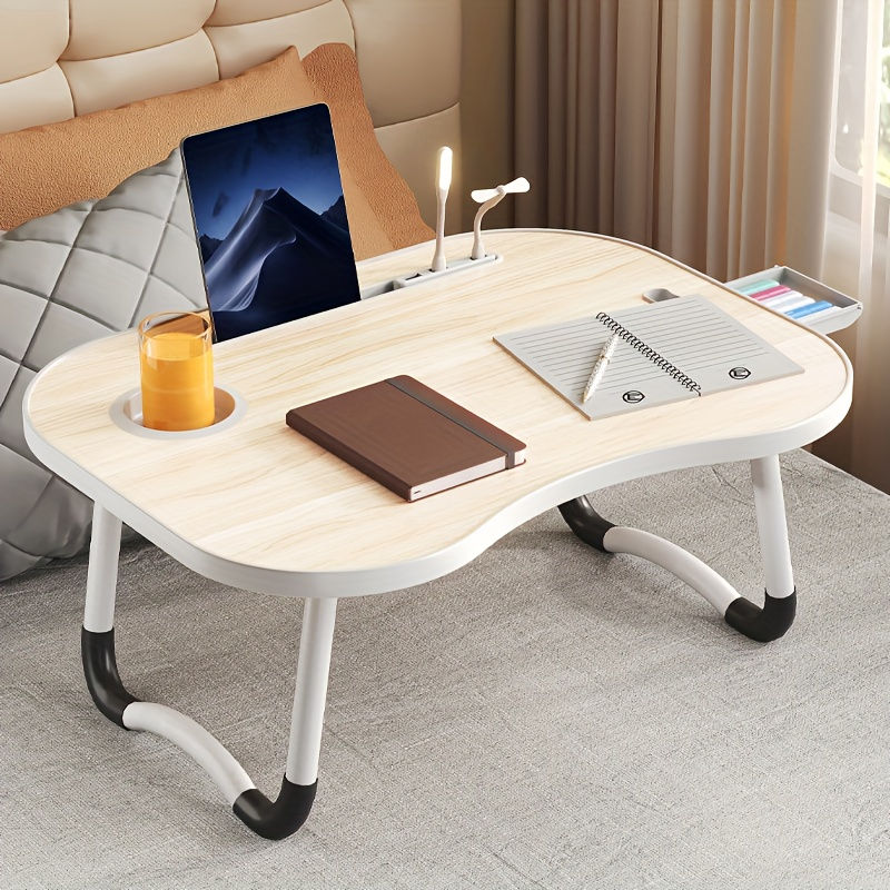 Thumbnail: Portable Laptop Bed Table With Cup Holder, Multifunctional Tray Holder With Tabl