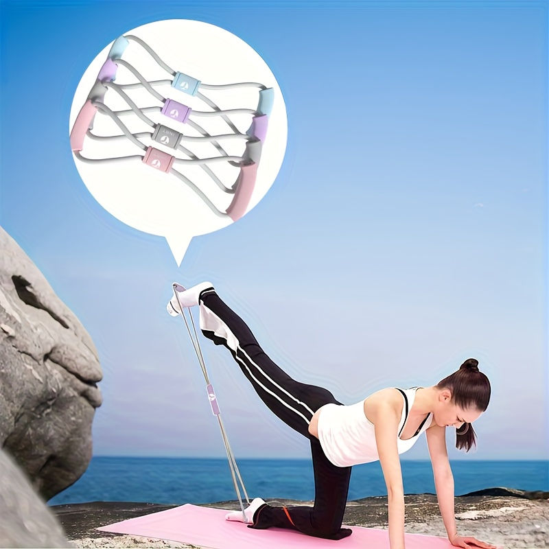 Thumbnail: [Resistance Bands] 1pc Figure 8 Resistance Bands, Yoga Resistance Band Stretch F