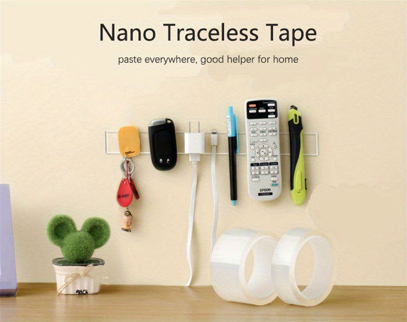 Thumbnail: 1 Roll Transparent Double Sided Nano Tape - Waterproof, Reusable, Heat Resistant