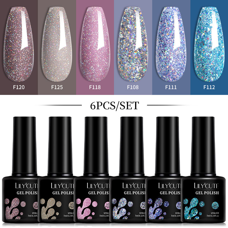 Miniatura: Kit Esmalte em Gel LILYCUTE 6 Cores Profissional