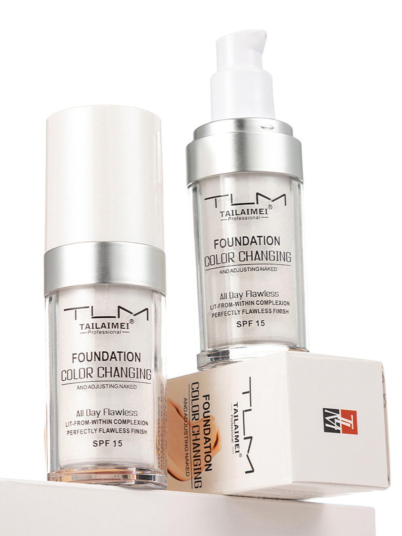 Warm Change liquid foundation sunscreen lasting oil control easy to apply makeu