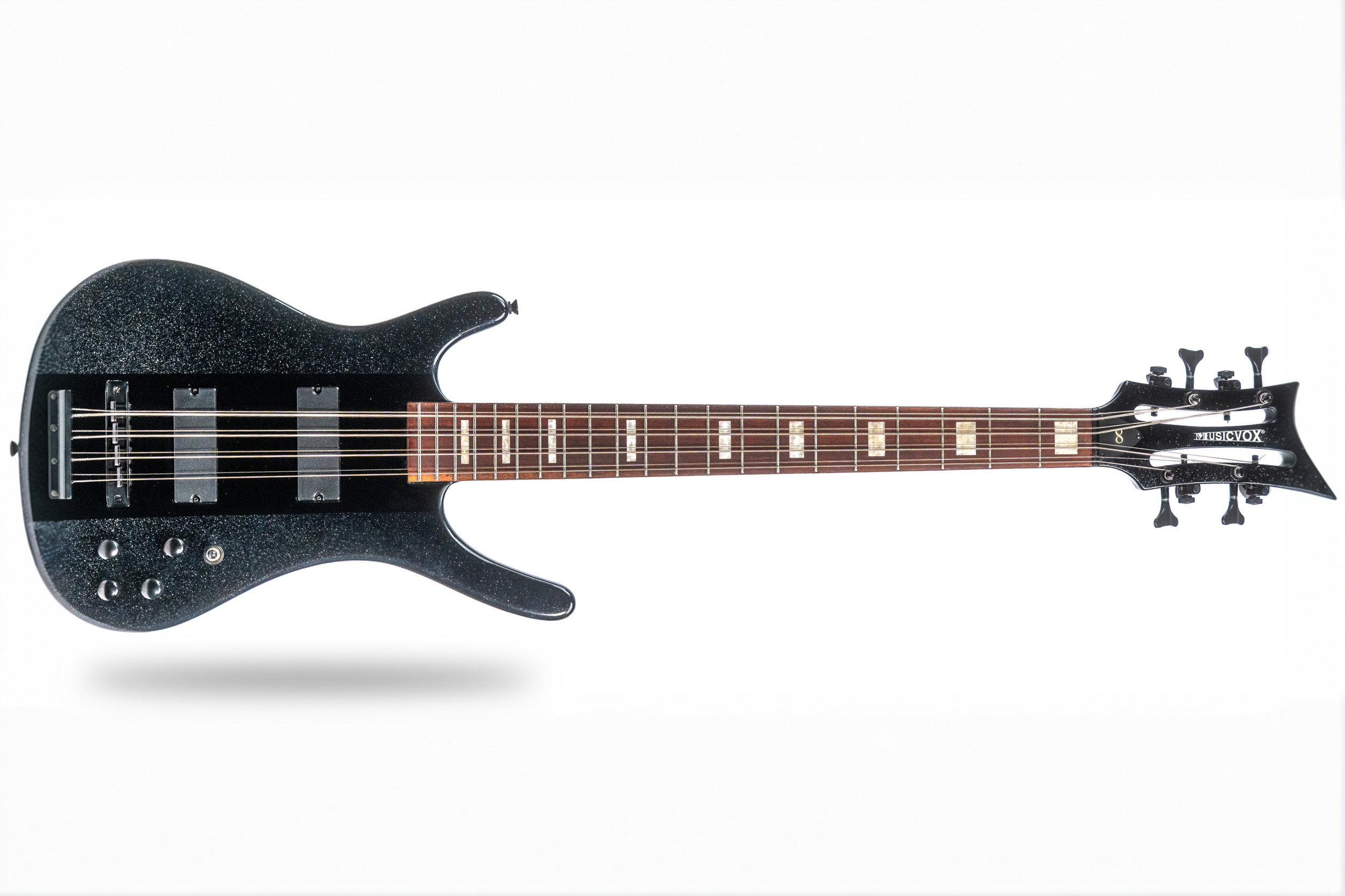 新品未使用7inch BASI AS MELLOW (849 MUSIC) MOMO MI-5 Eight-String Bass - Black Sparkle | Musicvox