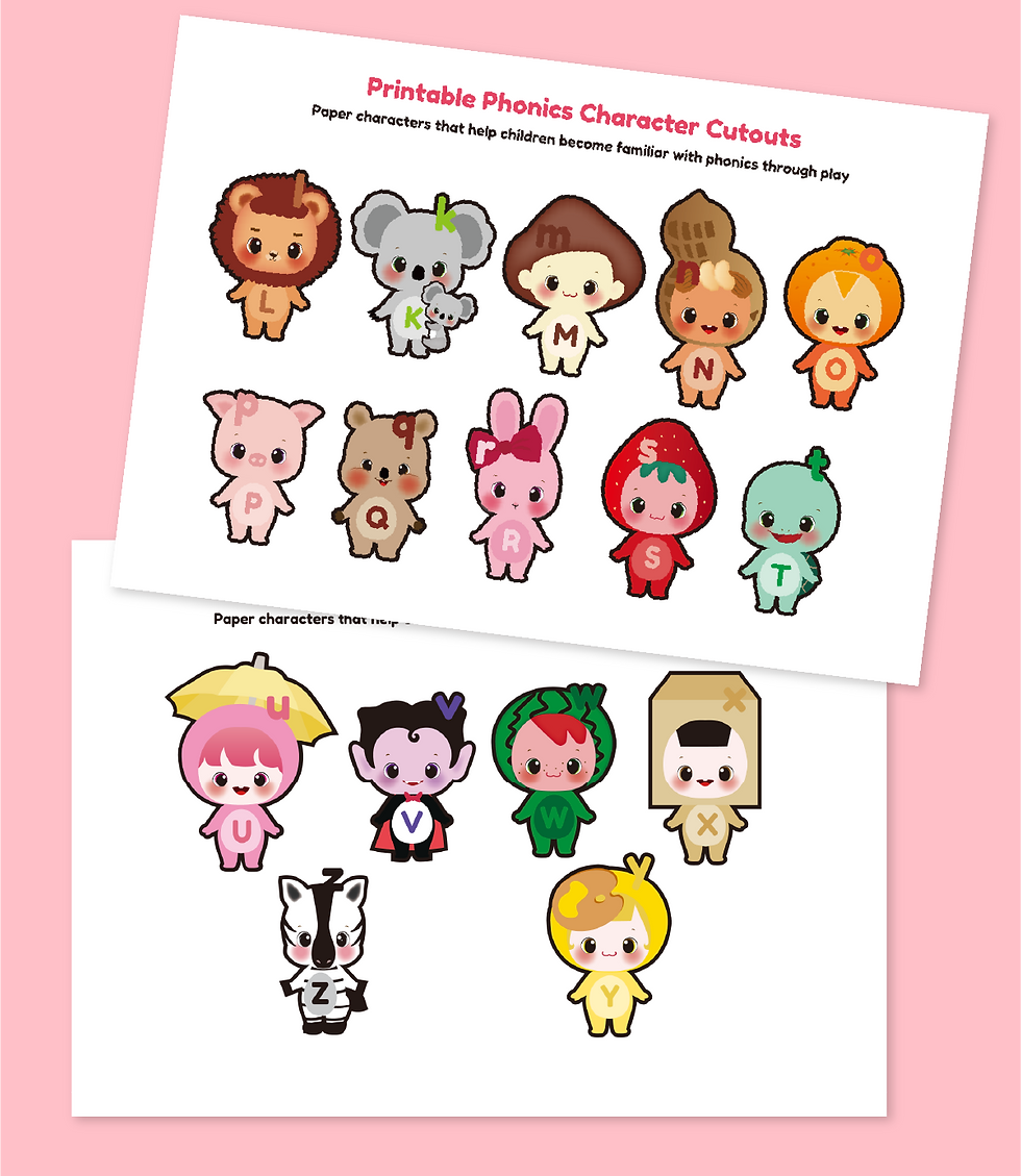 Thumbnail: Printable Phonics Character Cutouts (Step 1. Alphabet letters)