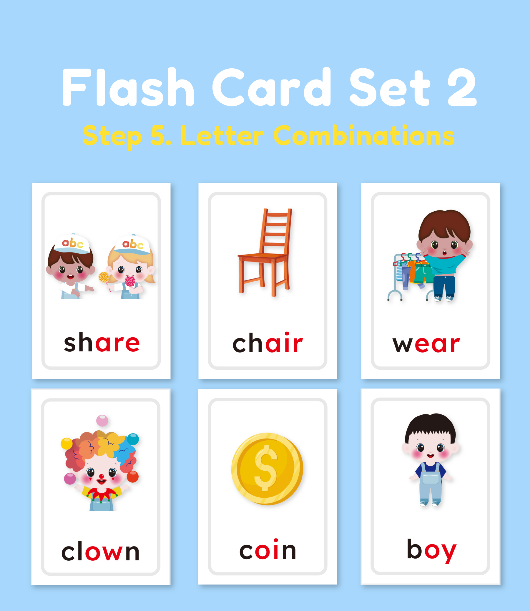 Flash Card Set 2 (Step 5. Letter Combinations)
