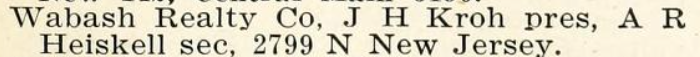 Indianapolis history city directory
