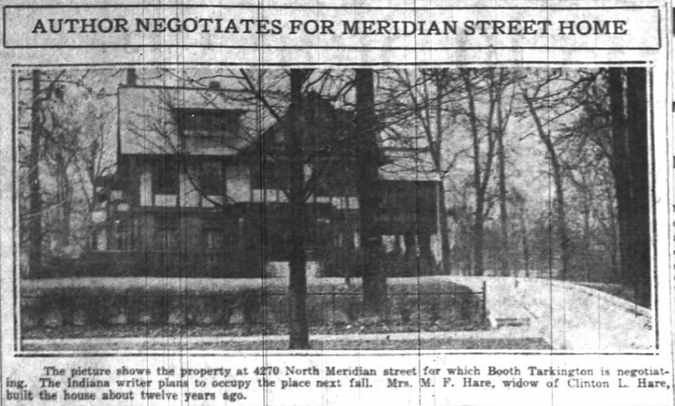 Booth Tarkington house Indianapolis history