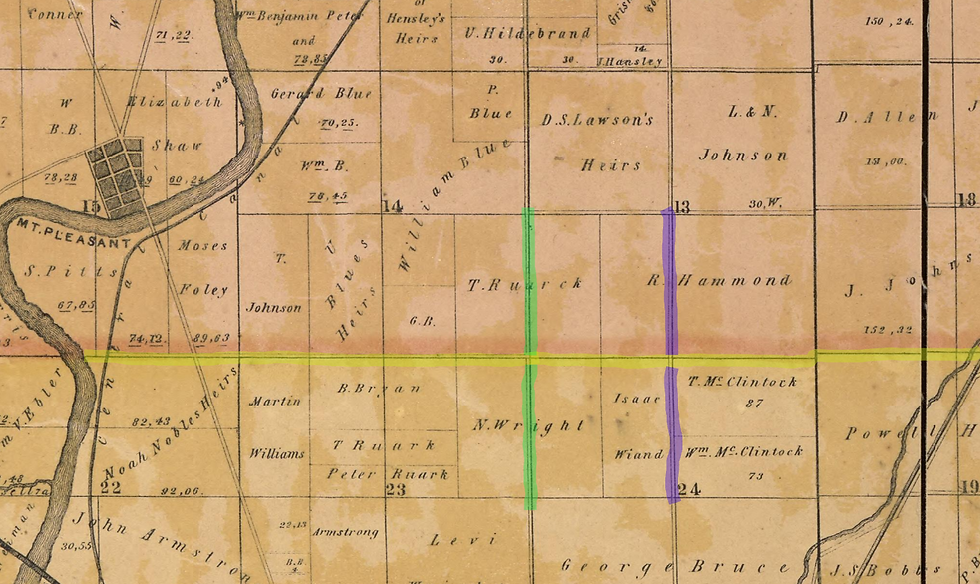 Condit Map of Marion County (1855), Indiana State Library Map Collection