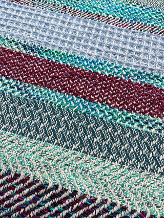 Fabric woven during a Weaving Workshop