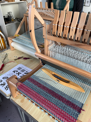Fabric woven during a Weaving Workshop
