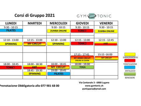 CORSI DI GRUPPO 2021