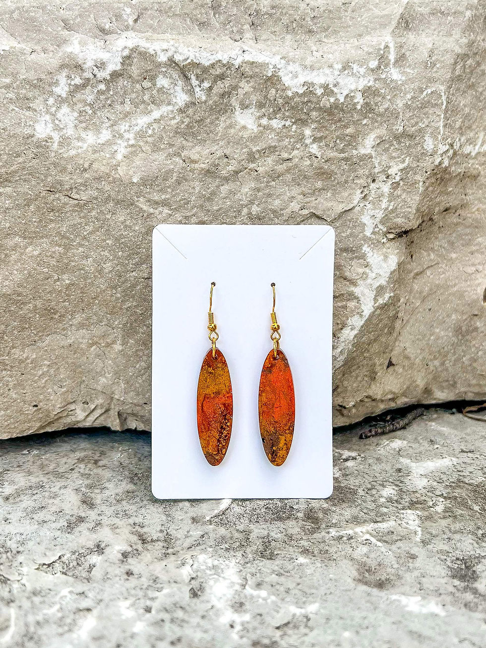 Thumbnail: Pumpkin Spice Surfboard Earrings
