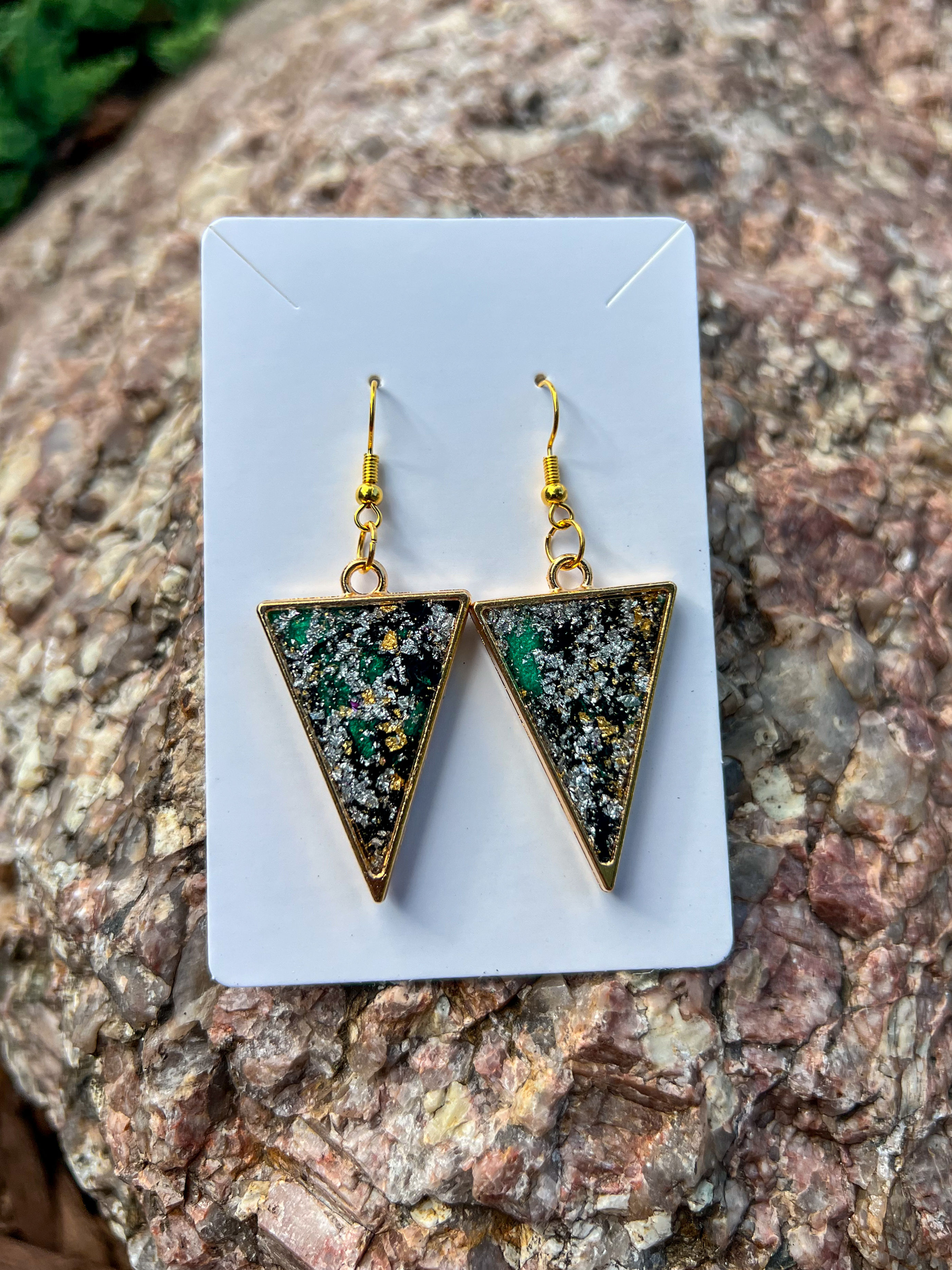 Dark and Stormy Triangle Bezel - Gold