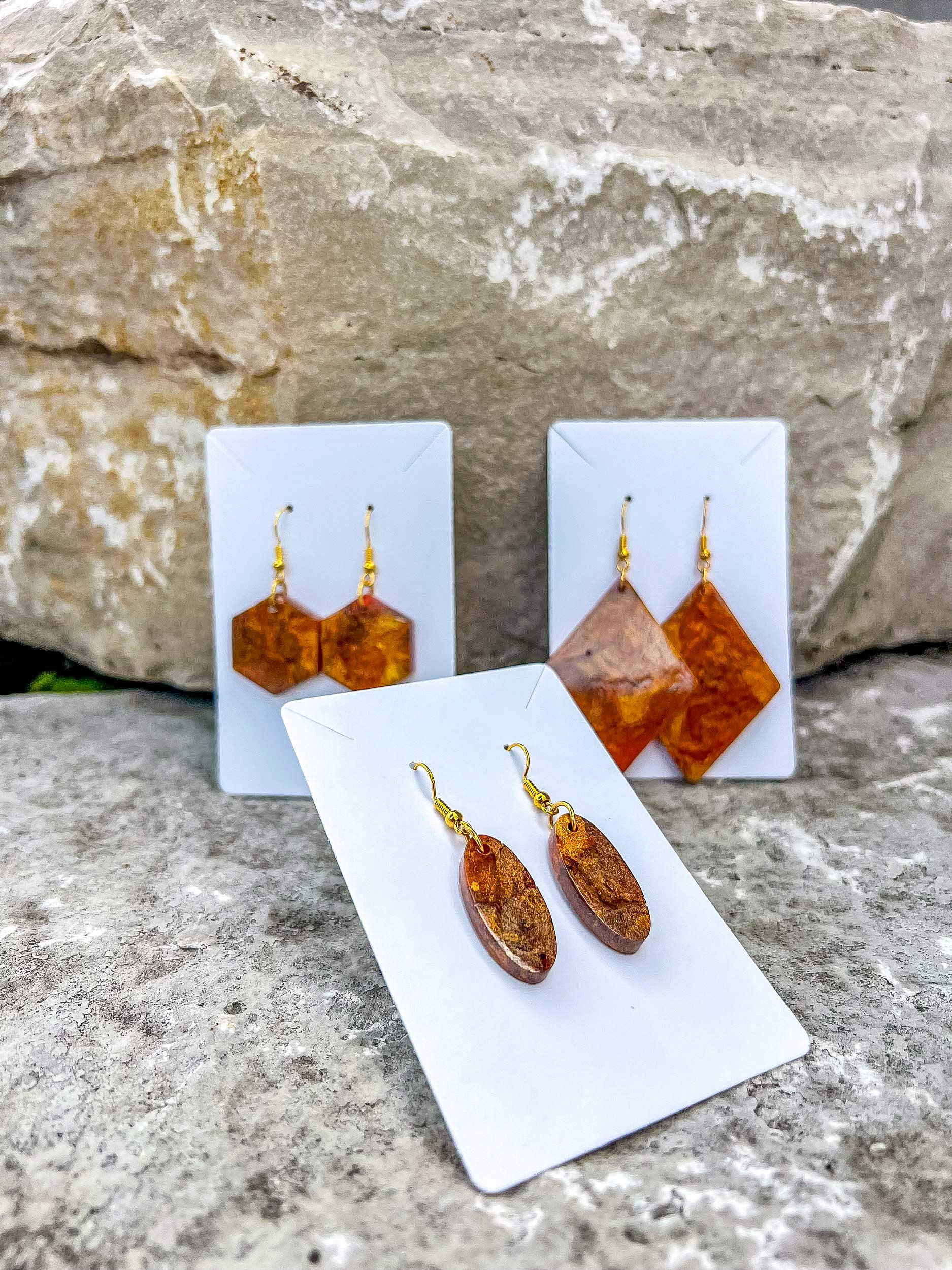 Pumpkin Spice Surfboard Earrings