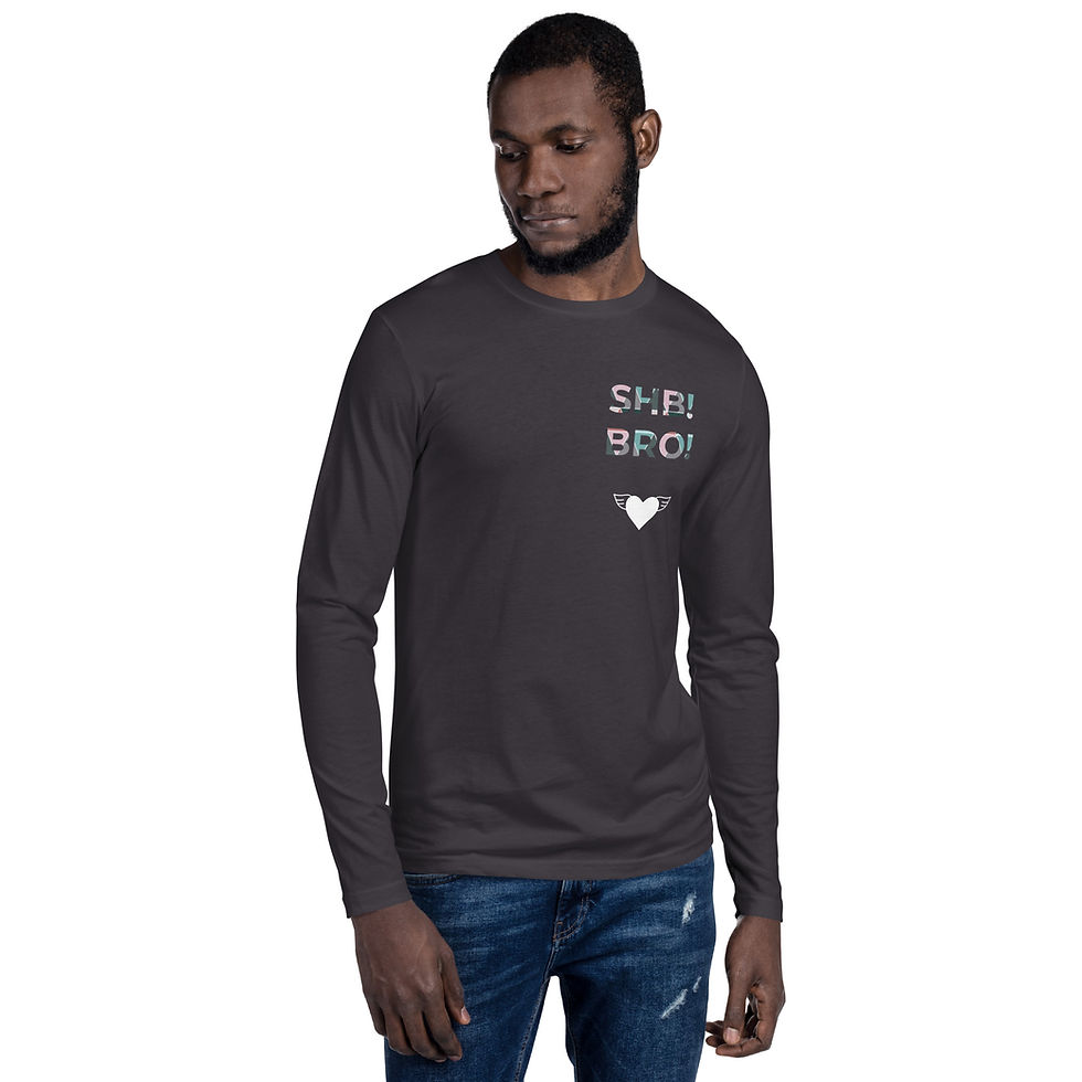 Thumbnail: Long Sleeve Scar Heart Baby Fitted Crew