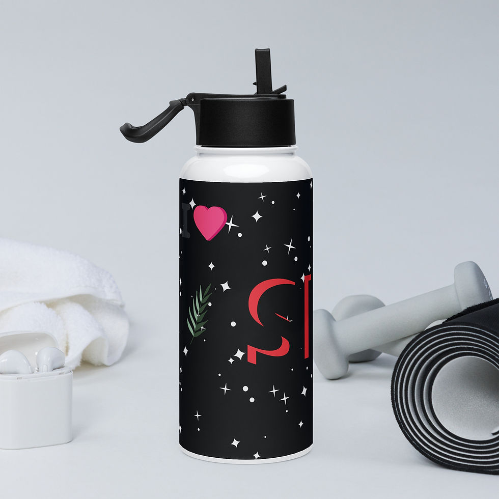 Thumbnail: Stainless steel SHB  water bottle with a straw lid for luv