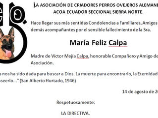 NOTA DE CONDOLENCIA AL SGTO.VICTOR MEJIA CALPA