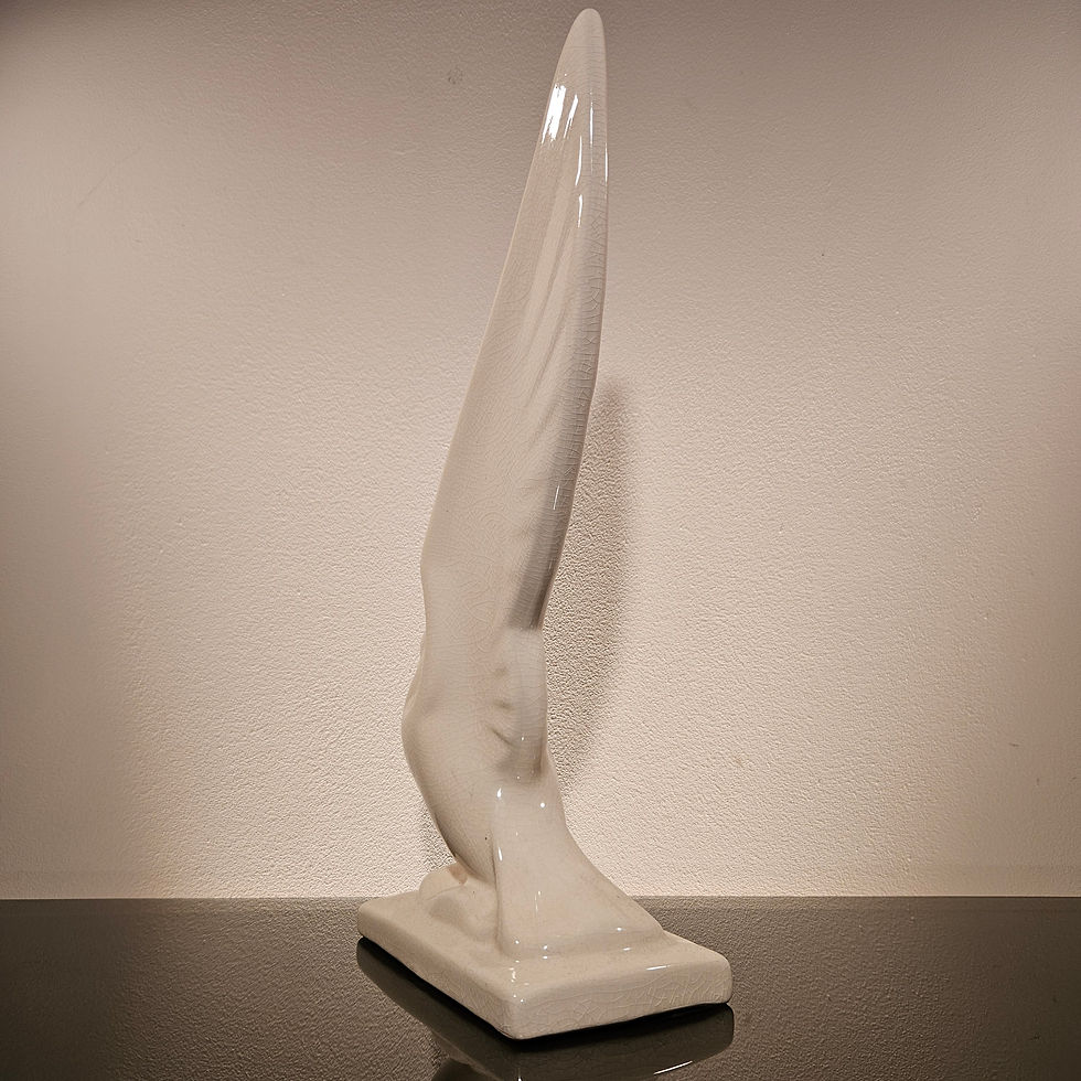 Thumbnail: Ceramic Seagull sculpture by Duquenne