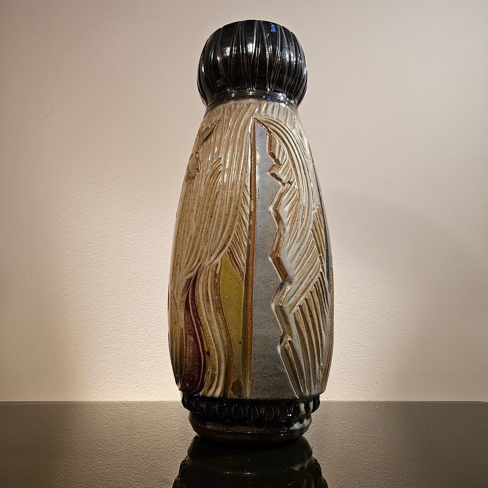 Thumbnail: Large ceramic earthenware vase  by  Roger Guérin (1896-1954) ,Belgium