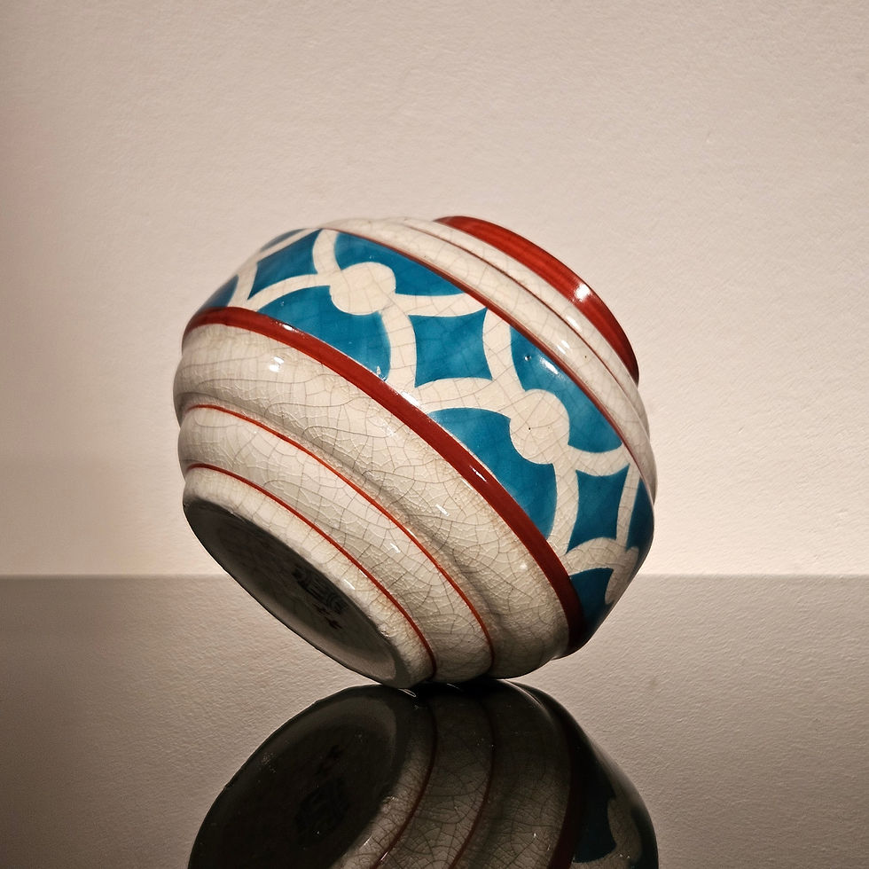 Thumbnail: Belgian Art Deco Ceramic vase by August Mouzin et Cie