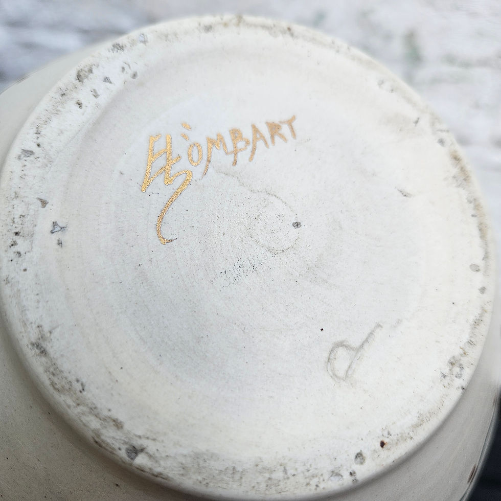 Thumbnail: Handpainted Art Deco ceramic vase by Émile Lombard