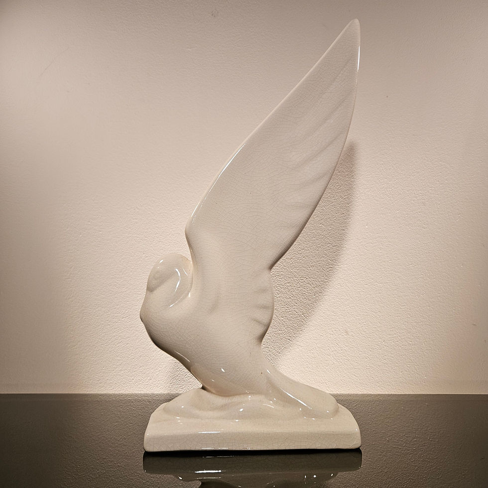 Thumbnail: Ceramic Seagull sculpture by Duquenne