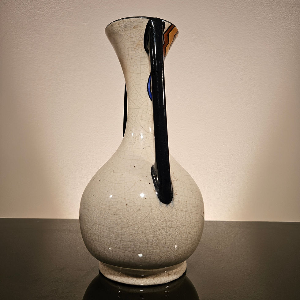 Thumbnail: Rare Belgian Art Deco Ceramic vase by August Mouzin et Cie