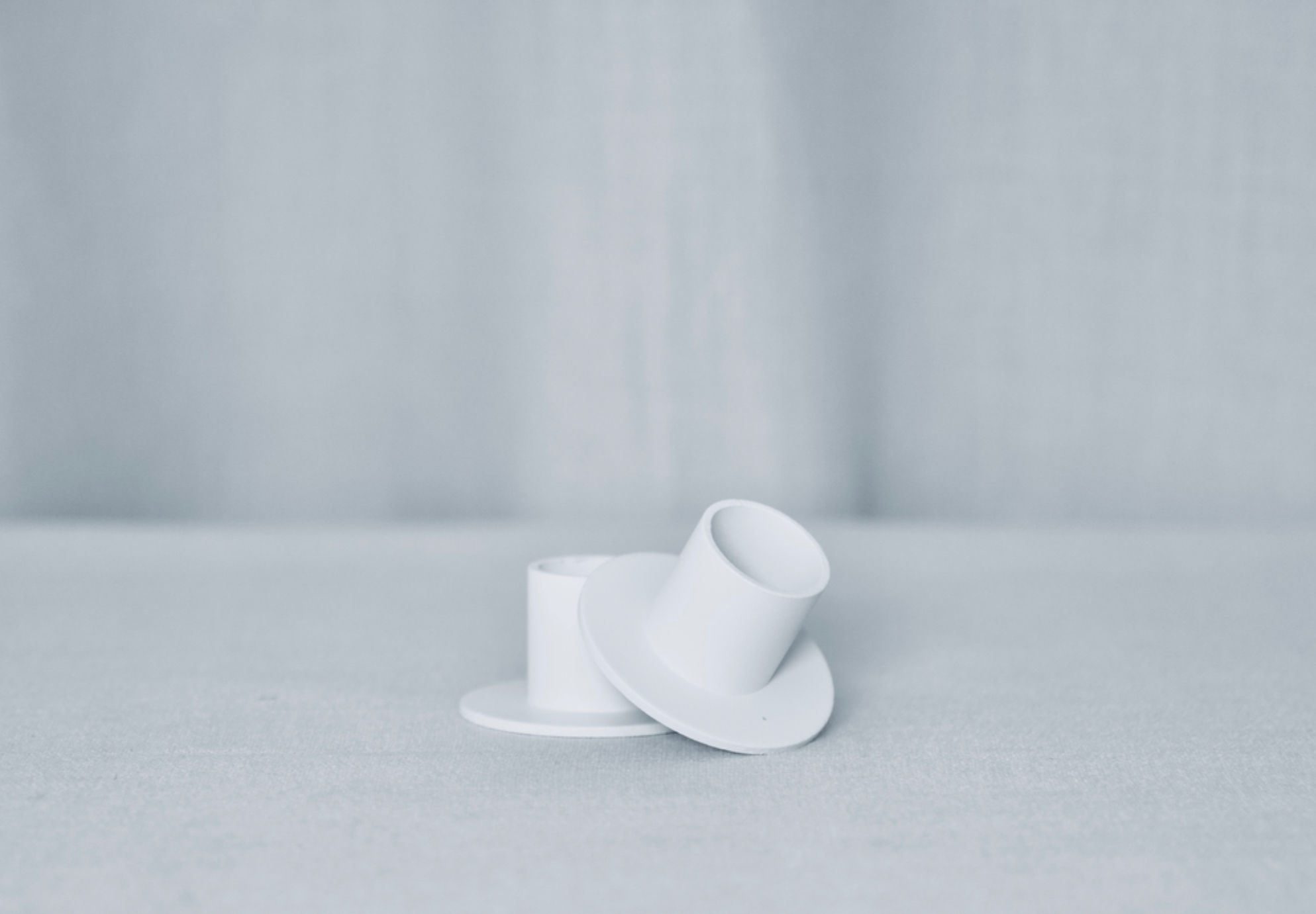 Stabkerzenhalter weiß